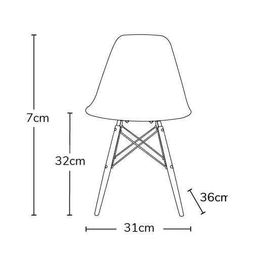 EM Scandinavian Inspired Kid's Chair Grey - Image 6